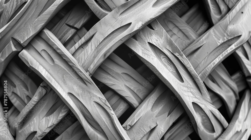 Poster the intricate intersection of fingers and palms creating a woven and interlocking pattern of lines a