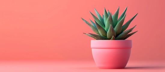 Isolated potted succulent plant