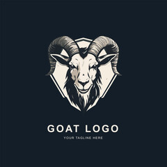 goat logo design vector