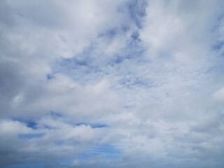 Blue cloudy sky. Nature background texture for design.
