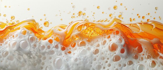 Beer froth on white 3D design