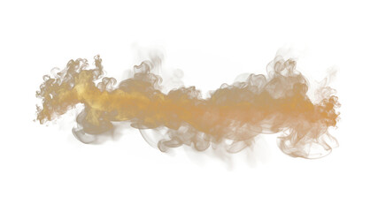 Fototapeta premium PNG Gold frame smoke cloud black background. 