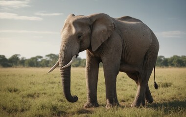 Fototapeta na wymiar Safari Sentinels – Elephant Herd at Rest in African Wilderness