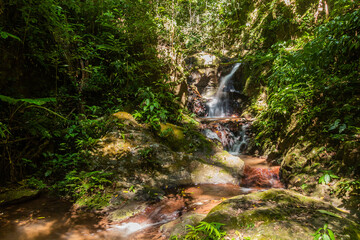 Pagnueng waterfall in Nam Ha National Protected Area, Laos