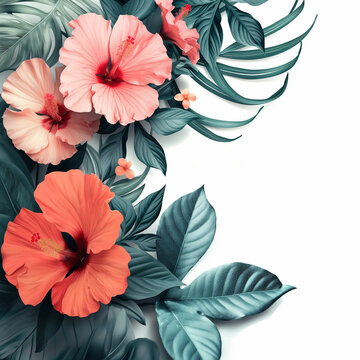 flower illustration for white background patren