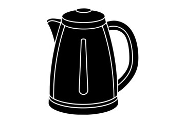 electric kettle vector silhouette illustration