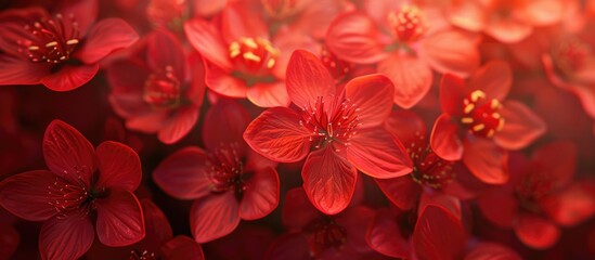 Red flower background - obrazy, fototapety, plakaty