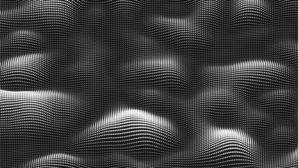 Point wave noise texture. Abstract dot background. Technological cyberspace background. - 787570044