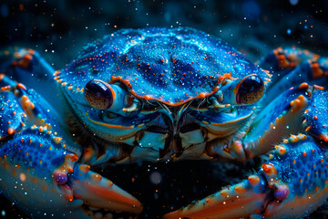 Constellation Crab, zodiac with starry sky, space. Fantasy. AI generation..