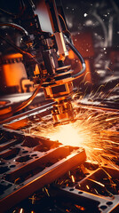 Industrial welding machine - obrazy, fototapety, plakaty