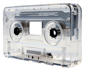 PNG  Cassette tape white background electronics technology.