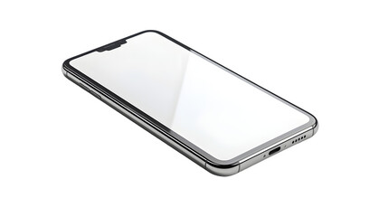 A modern smartphone isolated on a transparent background, PNG, Ai