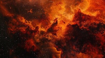 A Nebula Of Orange And Red Colors, Hd Background Images