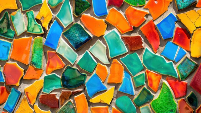 Colorful Mosaic Background With Broken, Hd Background Images