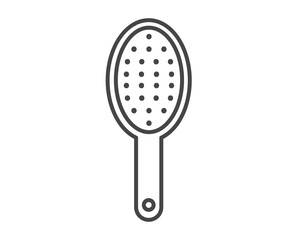 Makeup and Cosmetics related line. linear Vector graphic icons beauty and cosmetics in the form hair combs for massage or darsonval procedures. Outline signs and symbols.