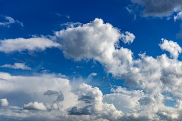 blue sky with clouds, background 