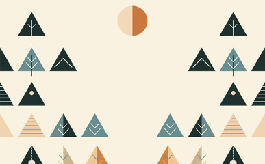 三角形の森の背景