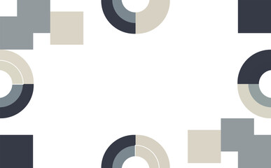 四角と丸の背景