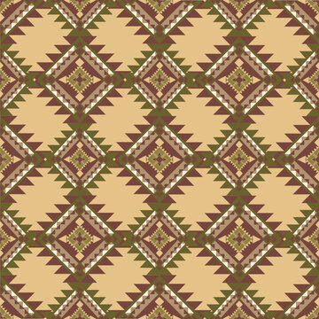 Set of geometric pattern on vintage yellow background.