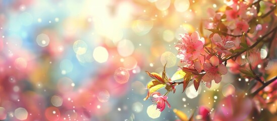Spring background with a blurred effect