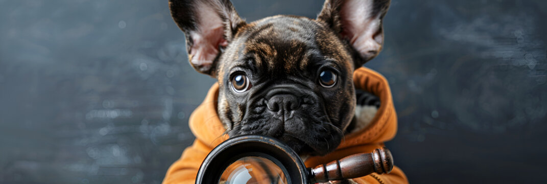 French Bulldog Dog Searching and Finding,
Dog cat and rat background HD 8k wall paper Stock Photographic image
