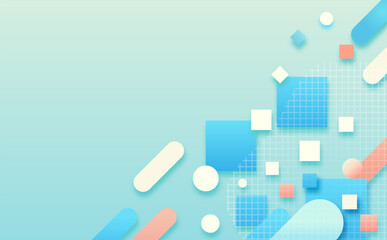 四角と線の背景