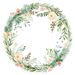 Fototapeta premium PNG Pattern wreath circle plant