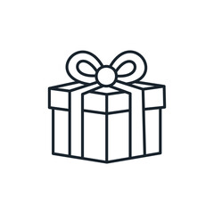Gift Box line icon. E-commerce and shopping. Isolated vector illustration