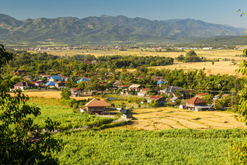 View of rural landscape near Muang Sing, Laos