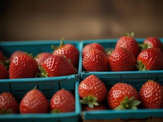 Fresh red strawberries