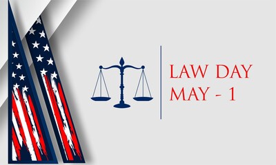 Law Day in the United States of America is celebrated on May 1 , vektor background	