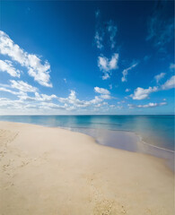 sand beach and blue sky