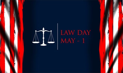 Law Day in the United States of America is celebrated on May 1 , vektor background	 - obrazy, fototapety, plakaty