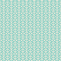 Dainty Teal Geometric Seamless Vector Repeat Pattern