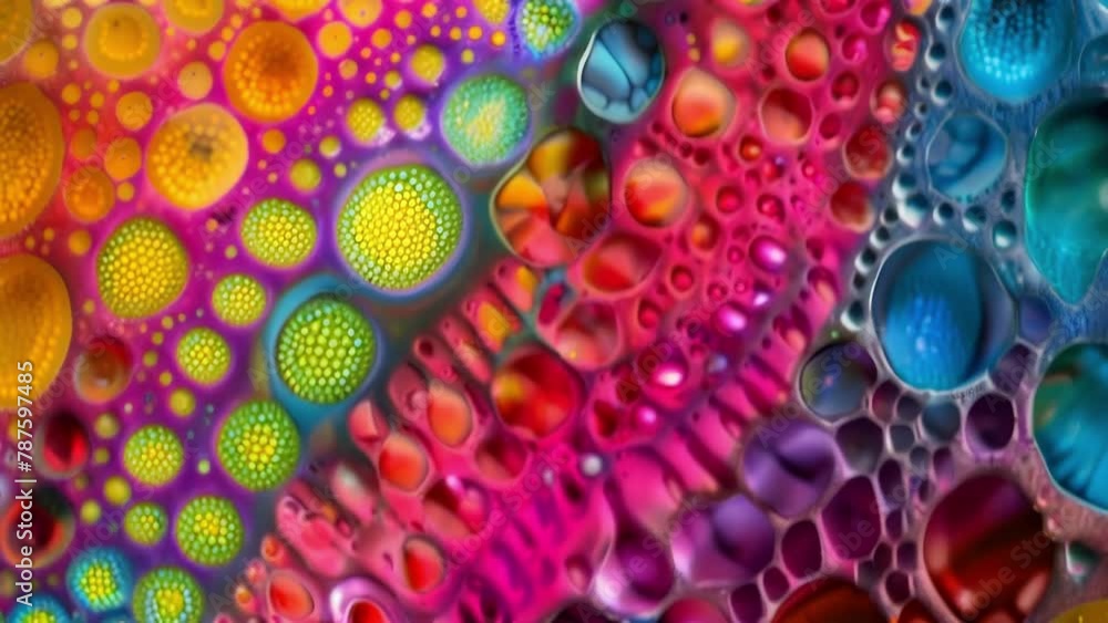 Aufkleber a microscopic examination of a single pollen grain revealing a stunning array of vibrant colors and 