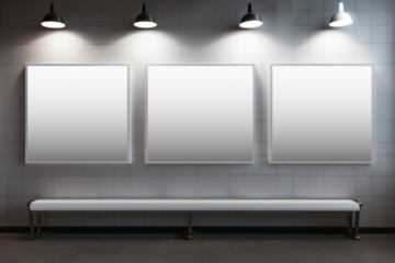 Subway ad sign png transparent mockup