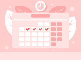 Planning schedule, business event and calendar concept. Planning strategy and time management. Deadline concept. Vector graphics