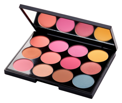 PNG  Makeup Palette palette cosmetics white background. 
