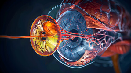 Detailed Visualization of the Optic Nerve Functions and its Role in Vision Transmission