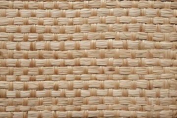 Detailed view of intricately woven material, showing texture and pattern up close.