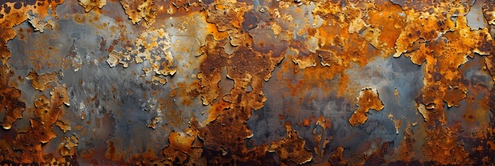 Rusty metal surface exhibiting corrosion and texture
 - obrazy, fototapety, plakaty
