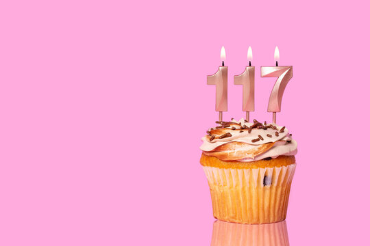 Birthday Cake With Candles Number 117