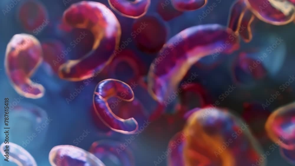 Poster a detailed view of plasmodium the protozoan responsible for causing malaria with its unique crescent