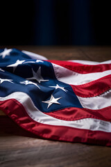 American flag folded