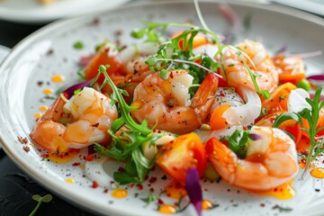 seafood salad on a plate