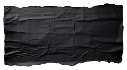 PNG  Torn strip of old black paper white background anthracite crumpled. AI generated Image by rawpixel.