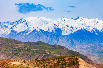 Pamir Mountains, view from Hisorak Lake