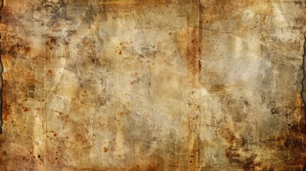 Abstract old rough antique parchment paper texture background with distressed vintage stains	 - obrazy, fototapety, plakaty