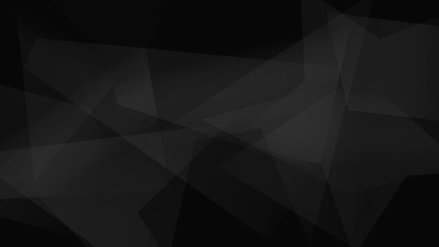 Dark black gray abstract shapes background graphic animation