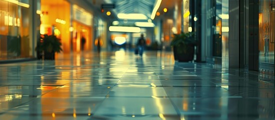 Background of a shopping mall with shallow depth of field.